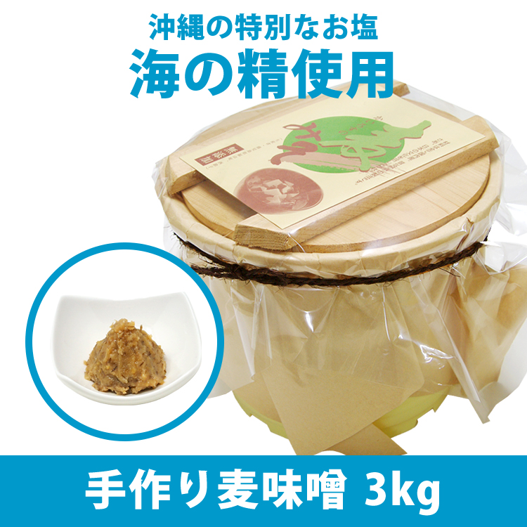 手作り麦味噌(海の精)3kg